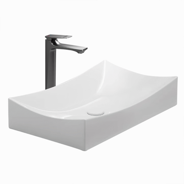 Artistic irregular rectangular bathroom washbasin and ceramic sink
