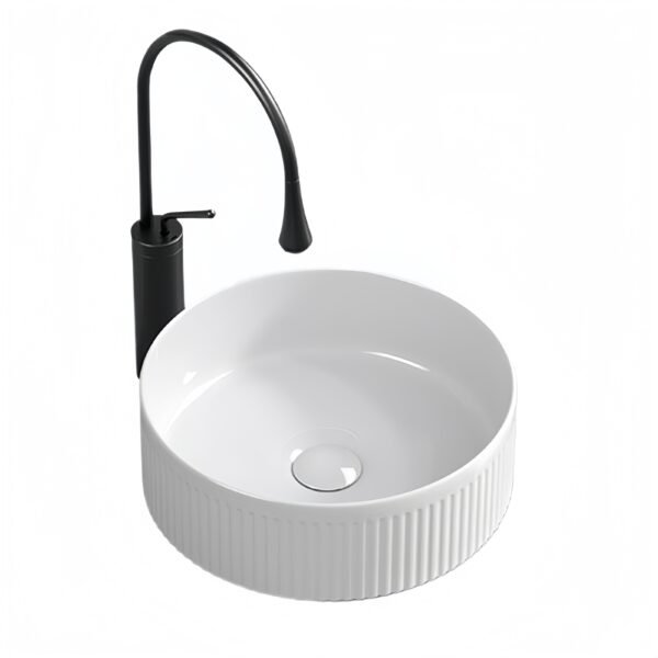 Exclusive designer bathroom ceramic sink and round washbasin