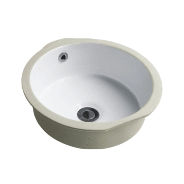 Bathroom round washbasin ceramic embedded sink size 13 inches