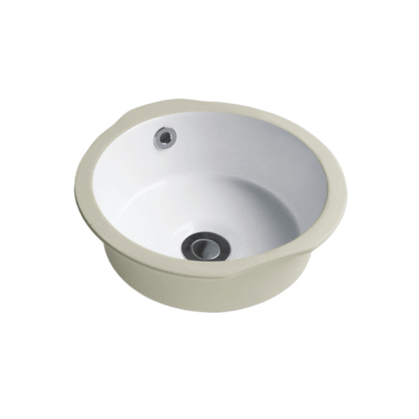 Bathroom round washbasin ceramic embedded sink size 12 inches