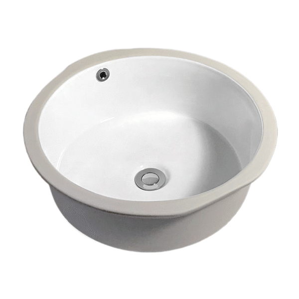 Bathroom round washbasin ceramic embedded sink size 18 inches