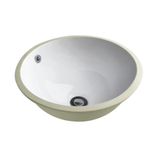 Bathroom round washbasin ceramic embedded sink size 15 inches