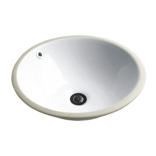 Bathroom round washbasin ceramic embedded sink size 17 inches