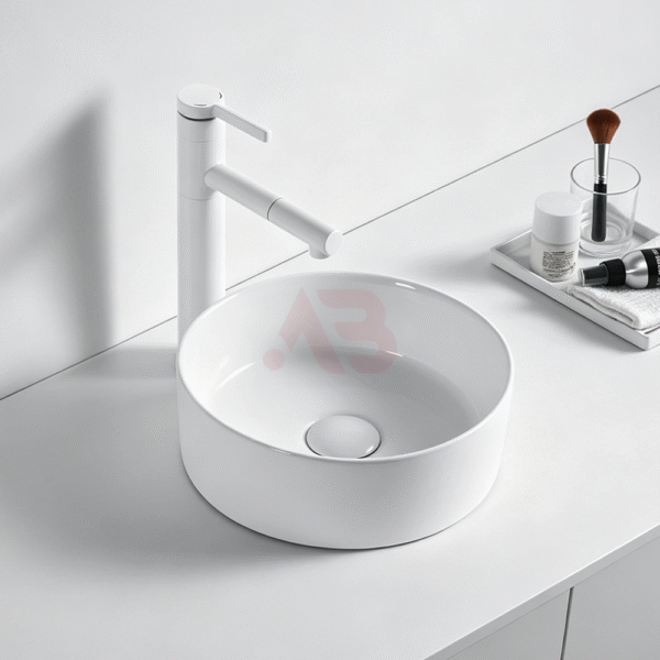 300X300mm Art Basin Round Ceramic Bathroom Countertop Sink