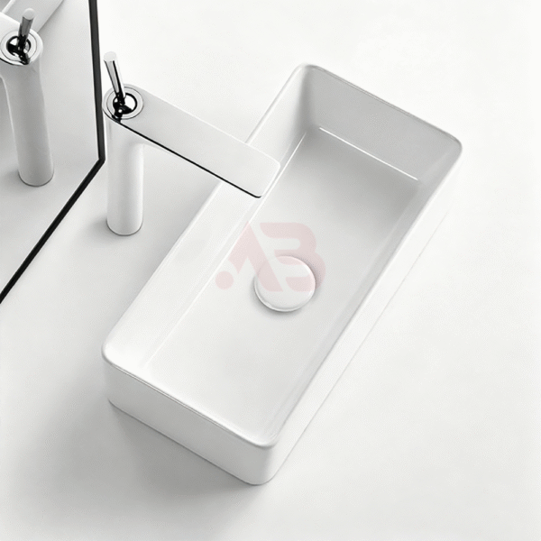 460X230mm Art Basin Rectangular Bathroom Ceramic Wash Basin