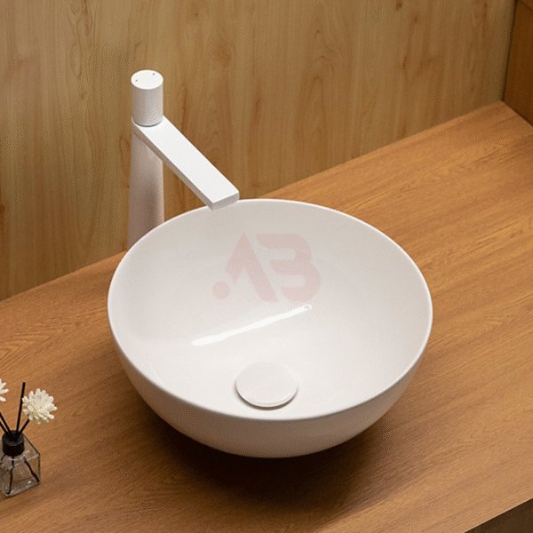 365X365mm Bathroom Ceramic Round Countertop Wash Basin