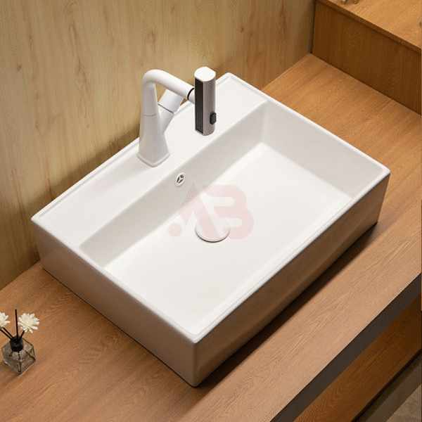 580X440mm Art Basin Rectangular Bathroom Ceramic Wash Basin