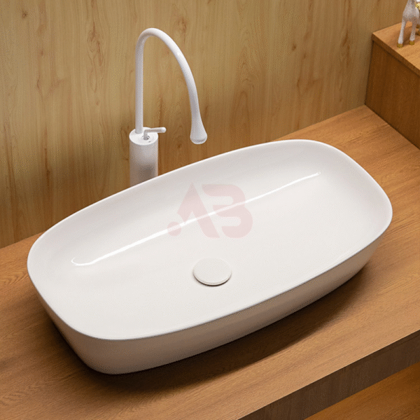 700X390mm ceramic art basin, four-corner rounded oval sink
