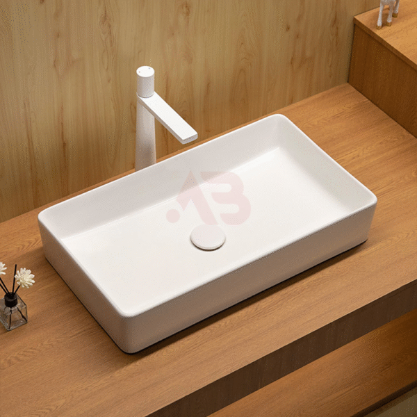 600X340mm Art Basin Rectangular Bathroom Ceramic Wash Basin