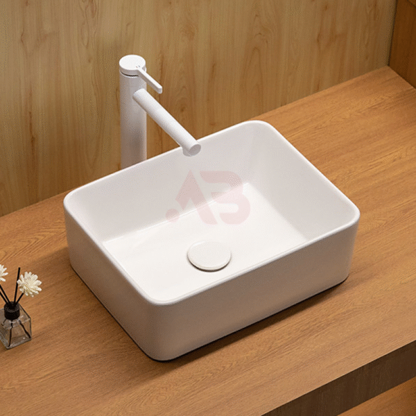 400X300mm Art Basin Rectangular Bathroom Ceramic Wash Basin