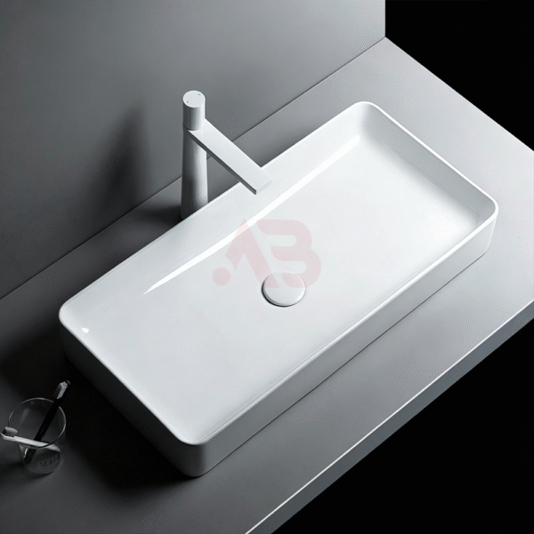 700X340mm Art Basin Leaf-Shaped Ceramic Washbasin