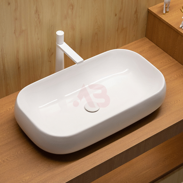 700X410mm ceramic art basin, four-corner rounded oval sink