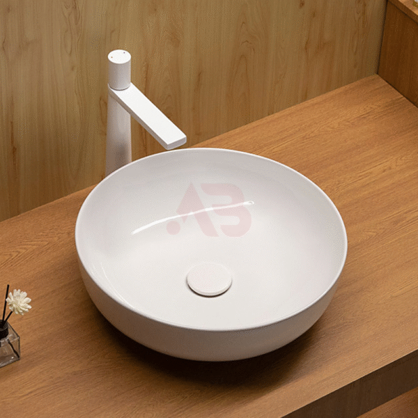 420X420mm Bathroom Ceramic Round Countertop Wash Basin