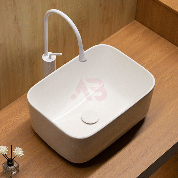 450X330mm Ceramic Art Rectangle Deepened Wash Basin