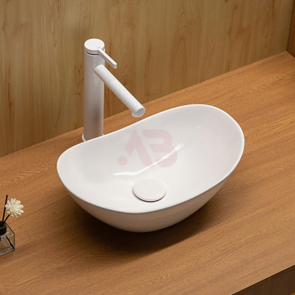 440X270mm artistic design ingot-shaped ceramic washbasin