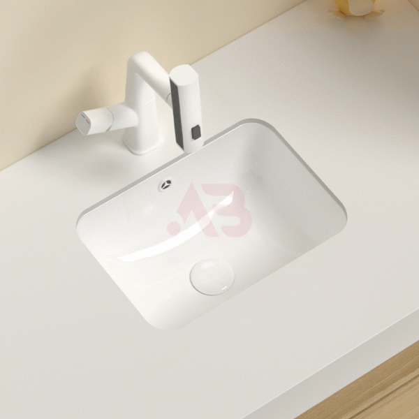 16 inch embedded ceramic washbasin, placed under the counter