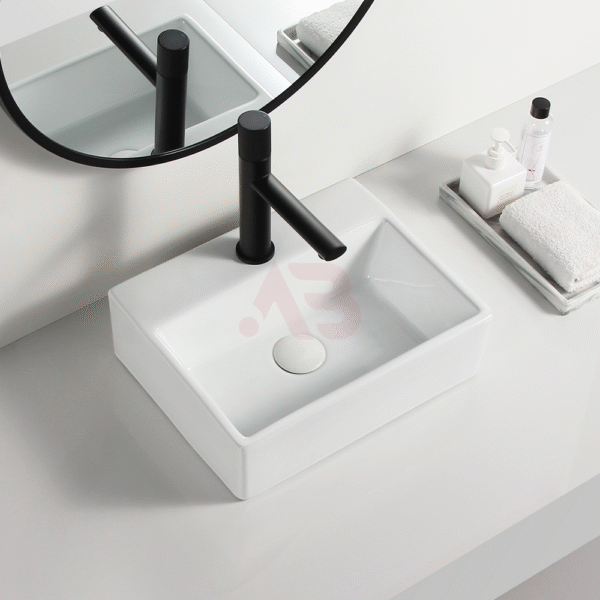 330X290mm small-sized rectangular ceramic bathroom sink