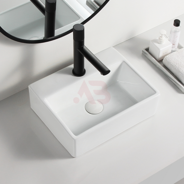 390X300mm small-sized rectangular ceramic bathroom sink