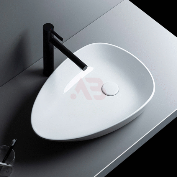 560X390mm Bathroom Ceramic Art Basin Irregular Shaped Sink