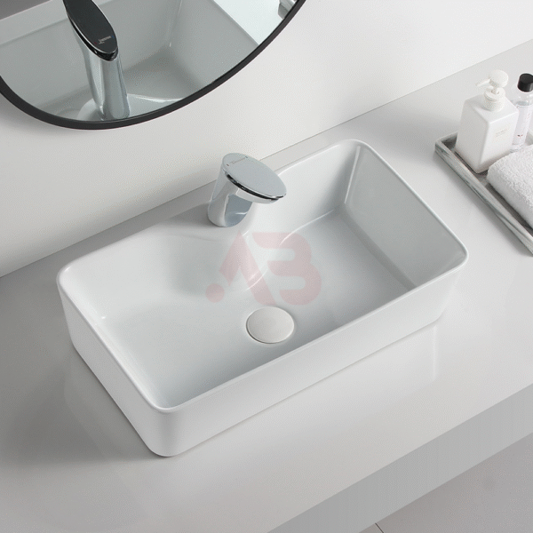 550x300mm Ceramic Art Basin Rectangular Countertop Washbasin