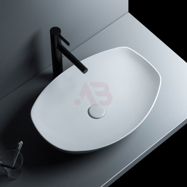 565X400mm Ceramic Art Basin Irregular Shape Bathroom Sink