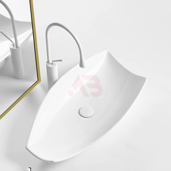 730X385mm Bathroom Unique Design Ceramic Art Basin